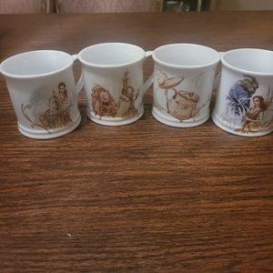 Set of 4 Beauty & The Beast Mugs